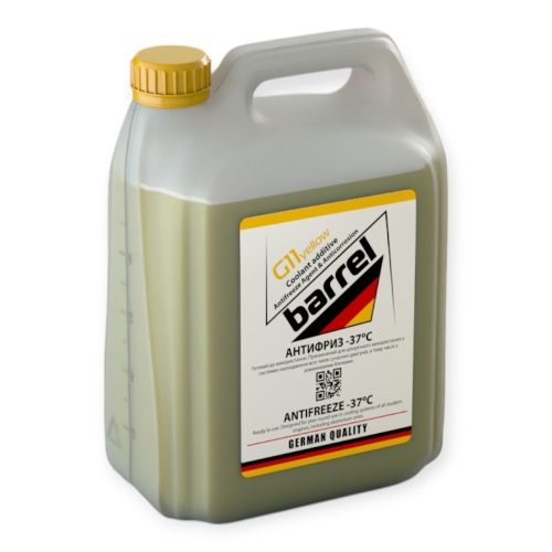 Антифриз Barrel -37°C G11 Жовтий 5л