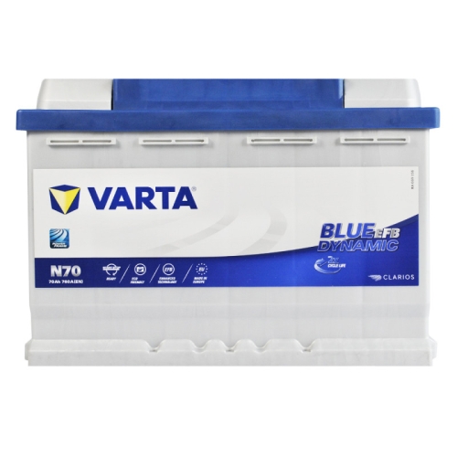 Акумулятор автомобільний Varta 70Ah 760A Blue Dynamic EFB N70 R+ L3