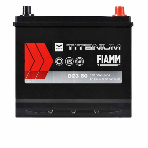 Акумулятор автомобільний Fiamm 60Аh 540А Titanium Black Asia R+ D23
