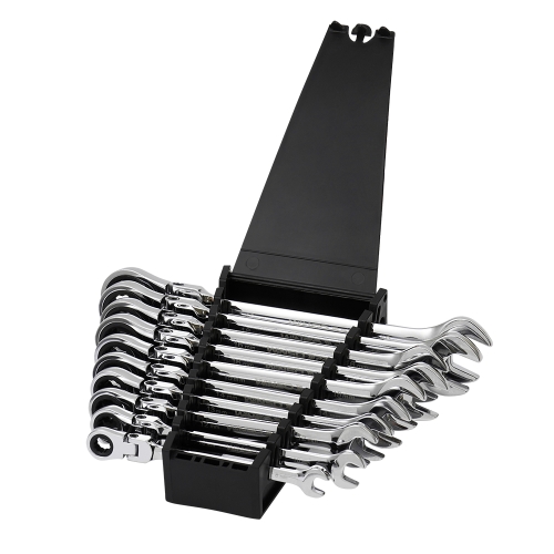 Набор ключей комбинированных с трещоткой и карданом Winso Pro на холдере 7-19мм 10шт