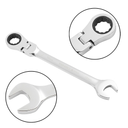 Набір ключів комбінованих з тріскачкою і карданом Winso Pro на холдері 7-19мм 10шт