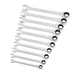 Набір ключів комбінованих з тріскачкою Winso Pro на холдері 8-19мм 10шт