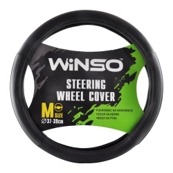 Чохол на кермо Екошкіра Winso M 37-39см чорно сірий 140320