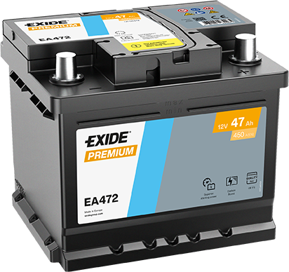 Аккумулятор автомобильный Exide 47Аh 450A Premium EA472 R+ LB1