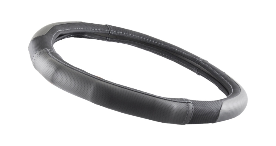 Чехол на руль Экокожа Winso M 37-39см черно серый 140620