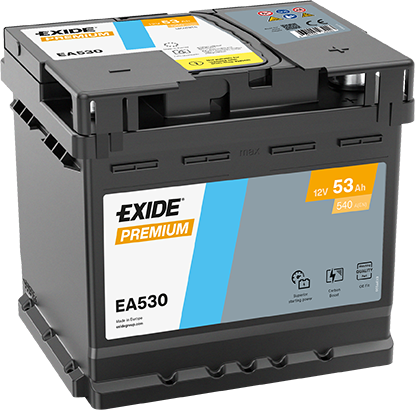 Акумулятор автомобільний Exide 53Аh 540A Premium EA530 R+