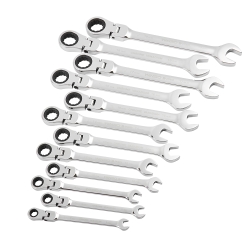 Набір ключів комбінованих з тріскачкою і карданом Winso Pro на холдері 7-19мм 12шт