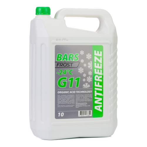 Антифриз Bars -24°C G11 Зелений 9кг
