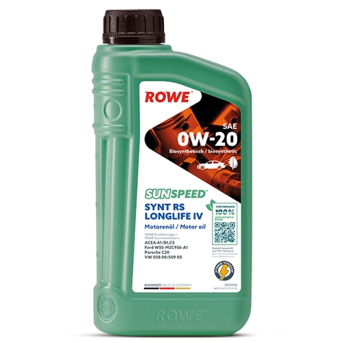 Моторное масло Rowe 0W-20 Sunspeed Synt RS longlife IV 1л