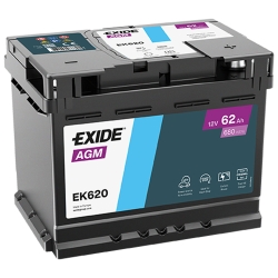 Акумулятор автомобільний Exide 62Аh 680A AGM Start-Stop EK620 R+ L2