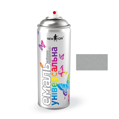 Краска Универсальная New Ton Серебристая RAL 9006 400мл