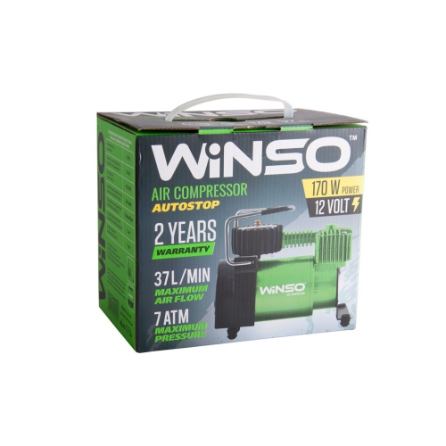 Автокомпресор Winso R16 37л/хв 7bar 170Вт Автостоп 124000