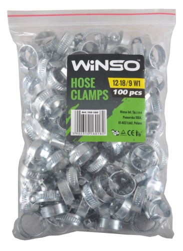 Хомут металевий червячний Winso 12-18/9мм