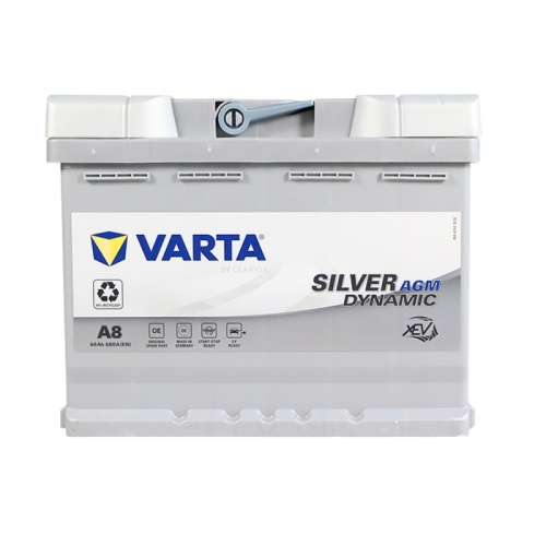 Акумулятор автомобільний Varta 60Ah 680А Silver Dynamic AGM A8 R+ L2
