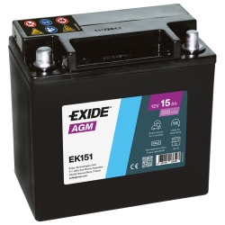 Акумулятор автомобільний Exide 15Аh 200A AGM Start-Stop Auxiliary EK151 L+