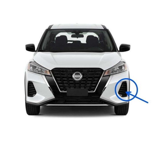 Заглушка бампера протитуманної фари ліва Nissan Kicks (P15) 2021 ОРИГІНАЛ 622535RY5A Б/У