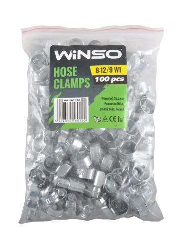 Хомут металевий червячний Winso 8-12/9мм
