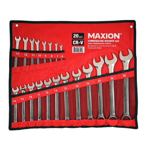 Набір ключів комбінованих Maxion Cr-V 6-32мм 20шт MXTL- FC20