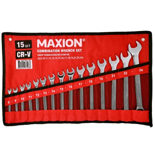 Набір ключів комбінованих Maxion Cr-V 8-24мм 15шт MXTL- FC15