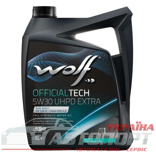 Моторна Олива Wolf 5W-30 Officialtech UHPD Extra 5л