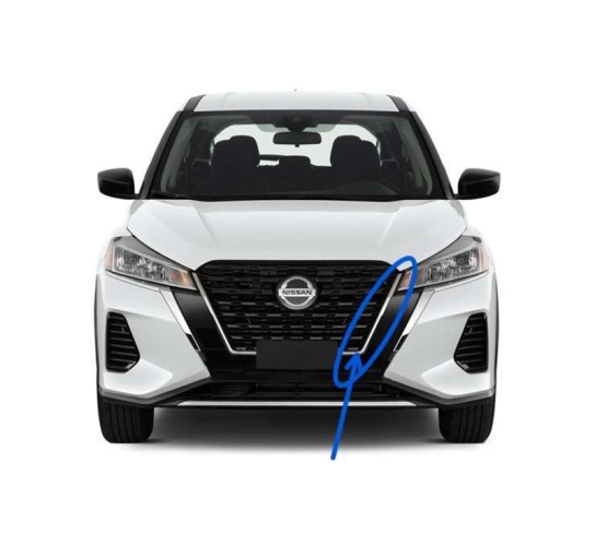 Молдинг Хром лівий решітки радіатора Nissan Kicks (P15) 2021 ОРИГІНАЛ Б/У