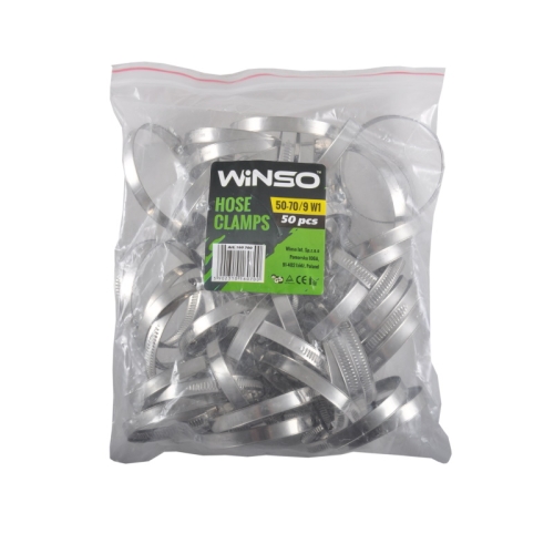 Хомут металевий червячний Winso 50-70/9мм