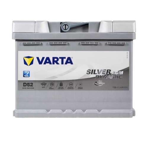 Акумулятор автомобільний Varta 60Ah 680А Silver Dynamic AGM D52 R+ L2
