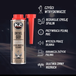 Очищувач форсунок для дизельних двигунів K2 Diesel GO! 250мл
