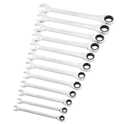 Набір ключів комбінованих з тріскачкою Winso Pro на холдері 7-19мм 12шт