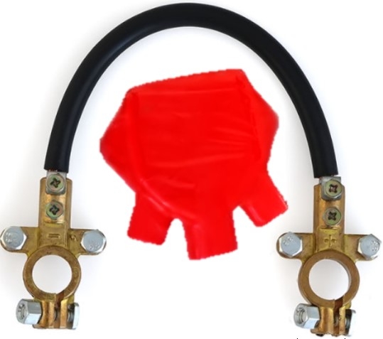 Перемычка аккумуляторная Клемма-Клемма Maxion L=25cm S=16mm2 латунь/латунь MXAC-CB1625