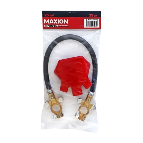 Перемычка аккумуляторная Клемма-Клемма Maxion L=35cm S=25mm2 латунь/латунь MXAC-CB2535