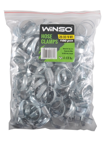 Хомут металевий червячний Winso 20-32/9мм