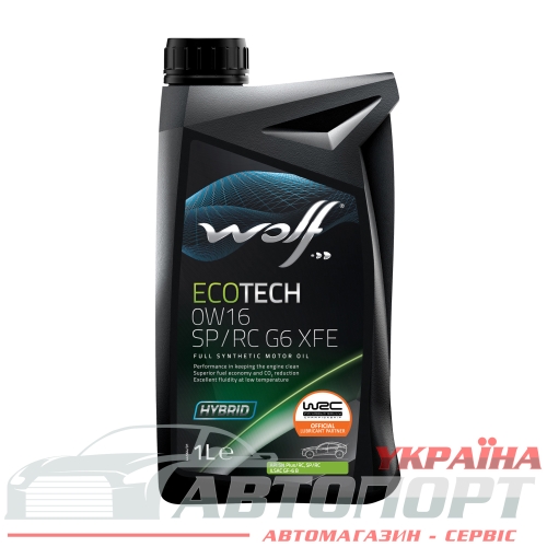 Моторна Олива Wolf 0W-16 Ecotech SP/RC G6 XFE 1л