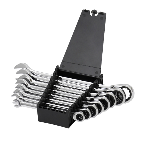 Набір ключів комбінованих з тріскачкою Winso Pro на холдері 8-19мм 8шт