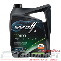 Моторна Олива Wolf 0W-16 Ecotech SP/RC G6 XFE 5л