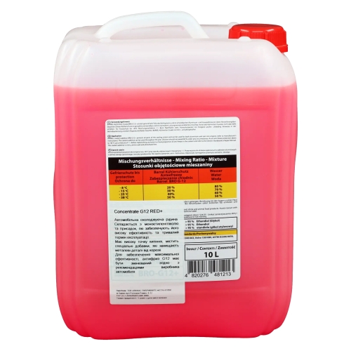 Антифриз Barrel -80°C G12+ Червоний 10л
