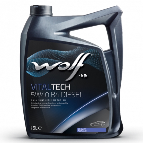 Моторна Олива Wolf 5W-40 Vitaltech B4 Diesel 5л