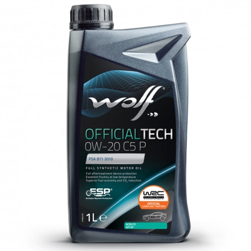 Моторна Олива Wolf 0W-20 Officialtech C5 P 1л