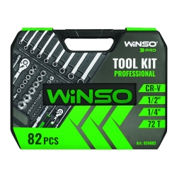 Професійний набір інструментів Winso Pro 1/2&quot; 1/4&quot; 72 T Cr-V 82 од.