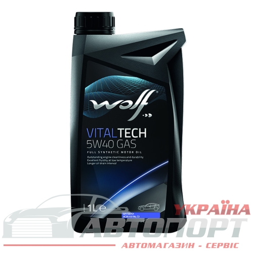 Моторна Олива Wolf 5W-40 Vitaltech GAS 1л