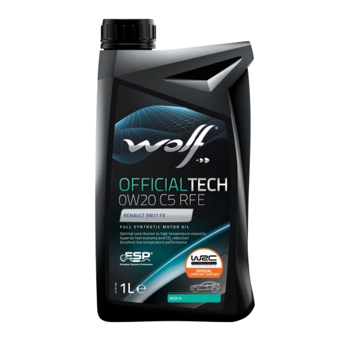 Моторна Олива Wolf 0W-20 Officialtech C5 RFE 1л