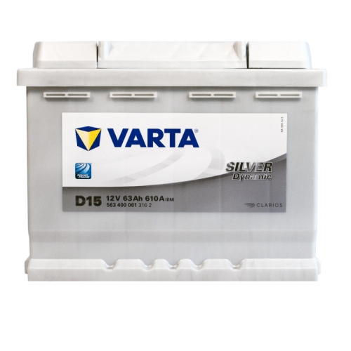 Акумулятор автомобільний Varta 63Ah 610A Silver Dynamic D15 R+ L2