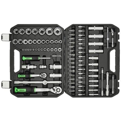 Профессиональный набор инструментов в кейсе Winso Pro 1/2" 1/4" 72 T Cr-V 94 ед.