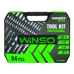 Професійний набір інструментів в кейсі Winso Pro 1/2&quot; 1/4&quot; 72 T Cr-V 94 од.
