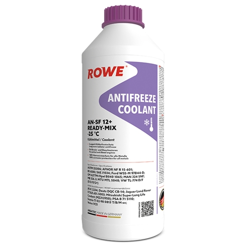 Антифриз Rowe -25°C G12+ Hightec Antifreeze Coolant AN-SF 12+ RM 1.5л