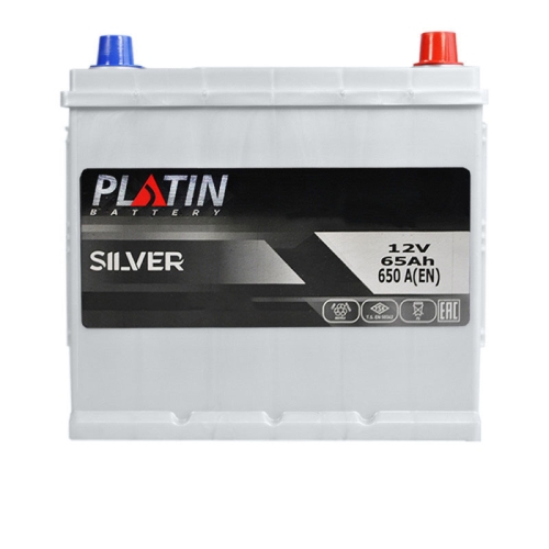 Аккумулятор автомобильный Platin 65Ah 650A Silver Asia SMF R+ D23 н.к.