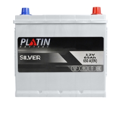 Акумулятор автомобільний Platin 65Ah 650A Silver Asia SMF R+ D23 н.к.