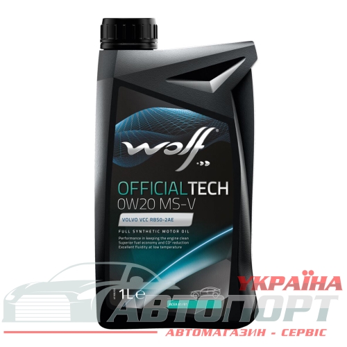 Моторна Олива Wolf 0W-20 Officialtech MS-V 1л