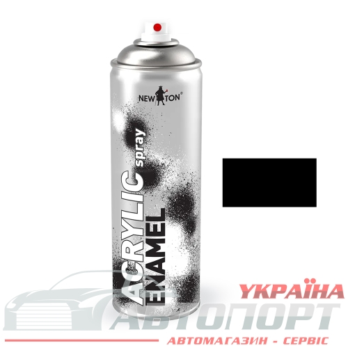 Автофарба Емаль Акрилова New Ton RAL 9005 Чорна Аерозоль 500мл
