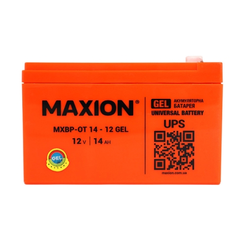 Акумулятор Гелевий Maxion GEL 12V 14Ah MXBP-OT 14-12 +|-